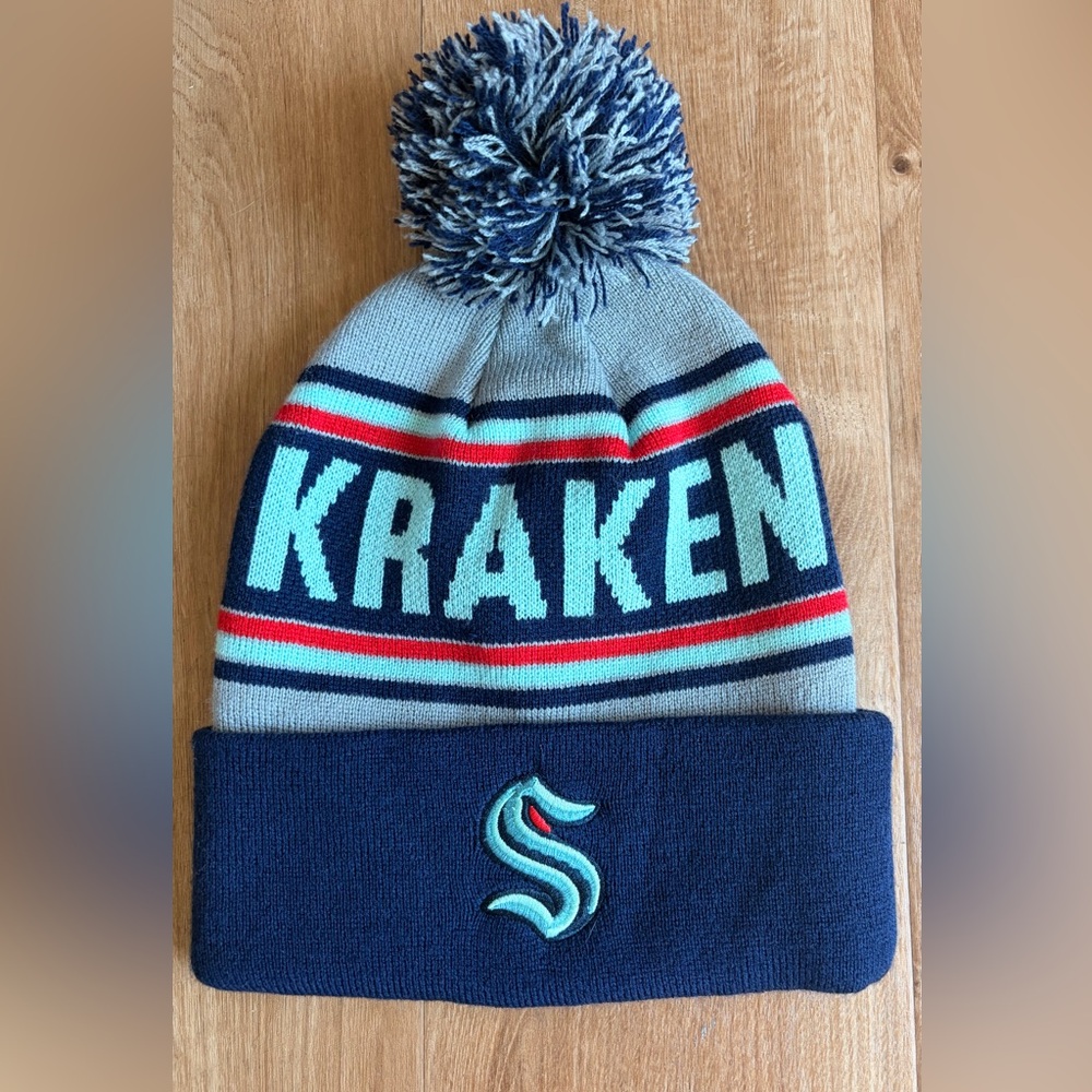 Seattle Kraken Pom Beanie